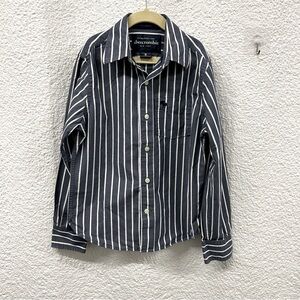 Abercrombie boys s shirt, blue and white stripes, button down front